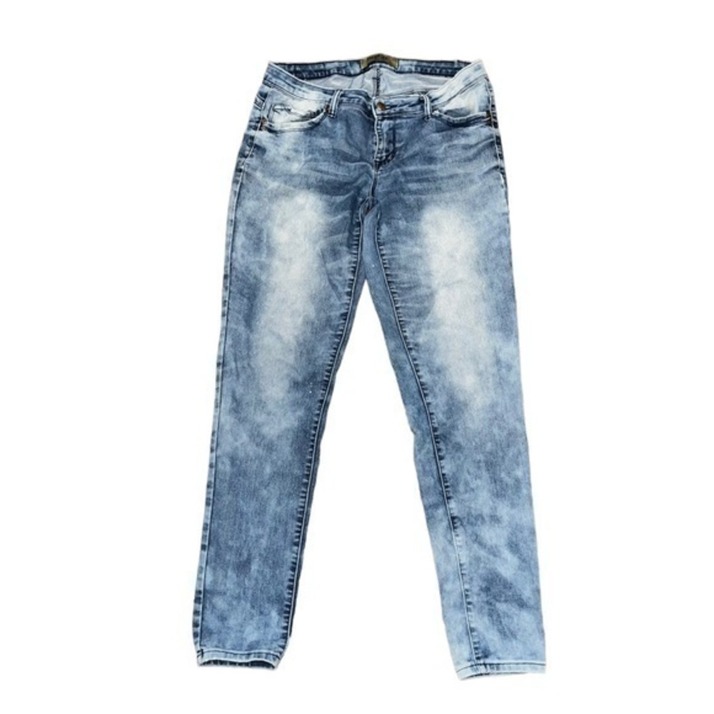 Twelve K Faded Distressed Acid/Bleached Wash Skinny Jeans Size 9